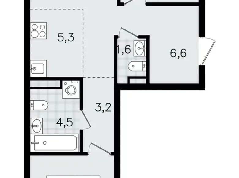 Appartement 3 chambres 58 m² Vsevolozhsk, Russie