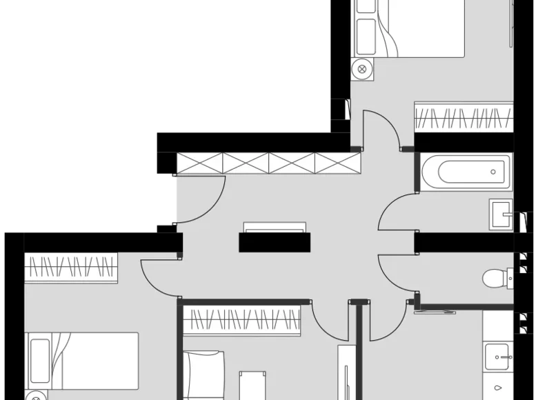 Appartement 3 chambres 73 m² Aprelevka, Russie