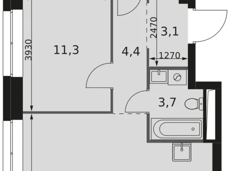 3 room apartment 67 m² Moscow, Russia
