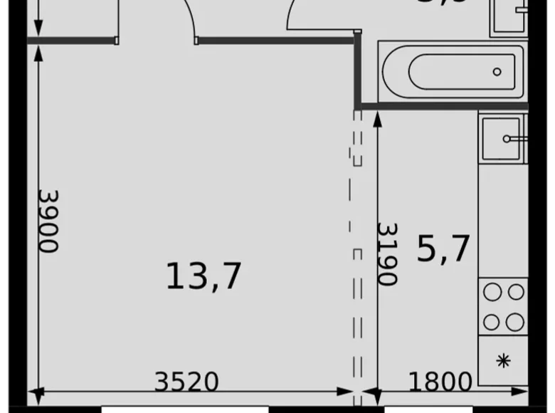 Kawalerka 1 pokój 30 m² Razvilka, Rosja