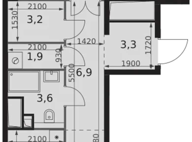 Appartement 3 chambres 82 m² Moscou, Russie