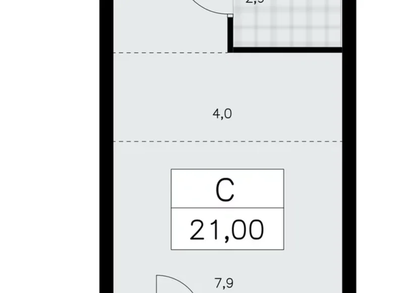 Appartement 1 chambre 21 m² Krasnoye Selo, Russie