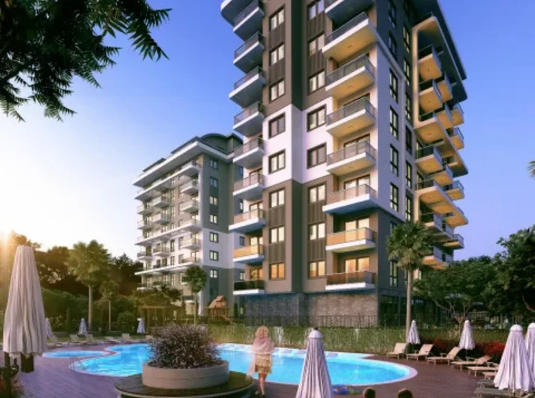 Bliźniak 2 pokoi 54 m² Alanya, Turcja
