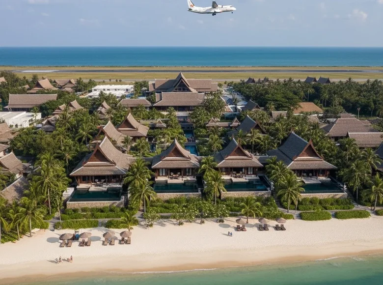 4-Sterne-Strandresort mit 113 Zimmern in der Nähe des Flughafens Koh Samui, Thailand, zu verkaufen.