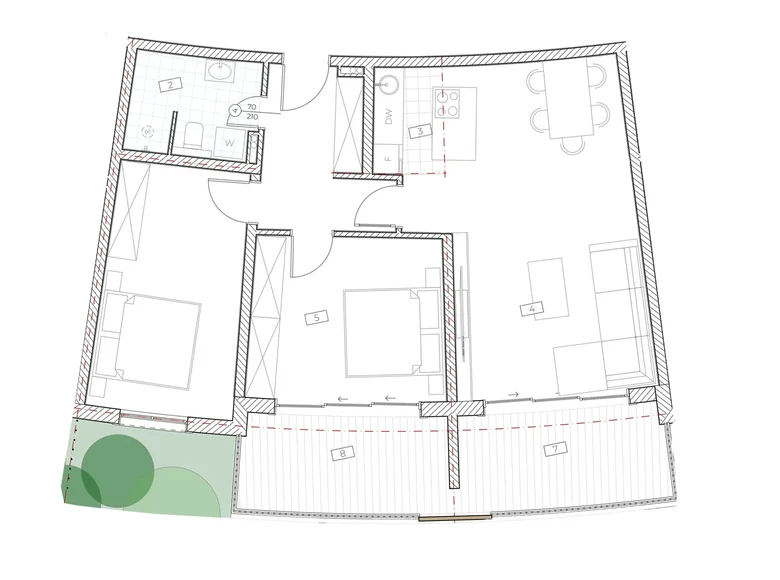 Wohnung 2 zimmer 90 m² Boreti, Montenegro