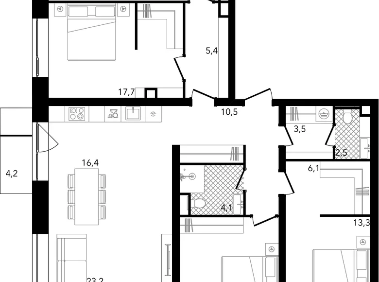 Appartement 4 chambres 141 m² Moscou, Russie
