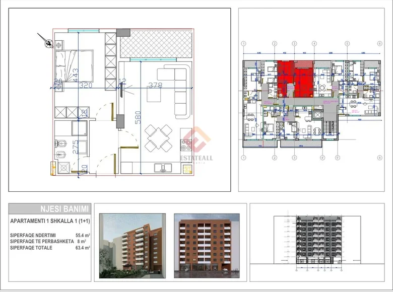 Apartment 63 m² Bashkia Vlore, Albania