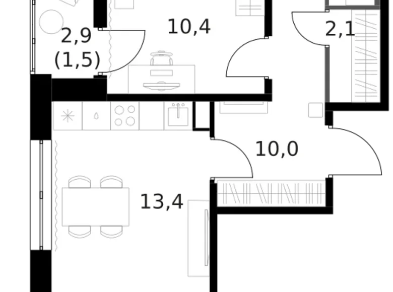 Wohnung 3 zimmer 68 m² Moskau, Russland