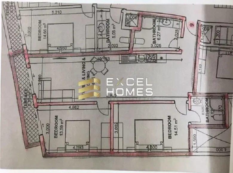 Квартира 2 спальни  Сан Джулианс, Мальта