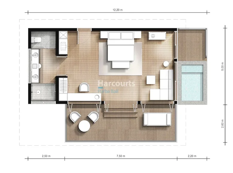 Villa 1 chambre 84 m² Lombok Tengah, Indonésie