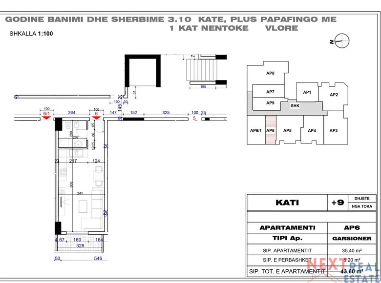 Wohnung 2 zimmer 35 m² Bashkia Vlore, Albanien