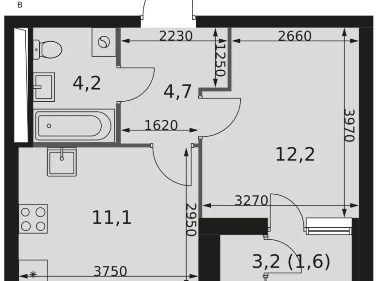 Appartement 1 chambre 34 m² Moscou, Russie