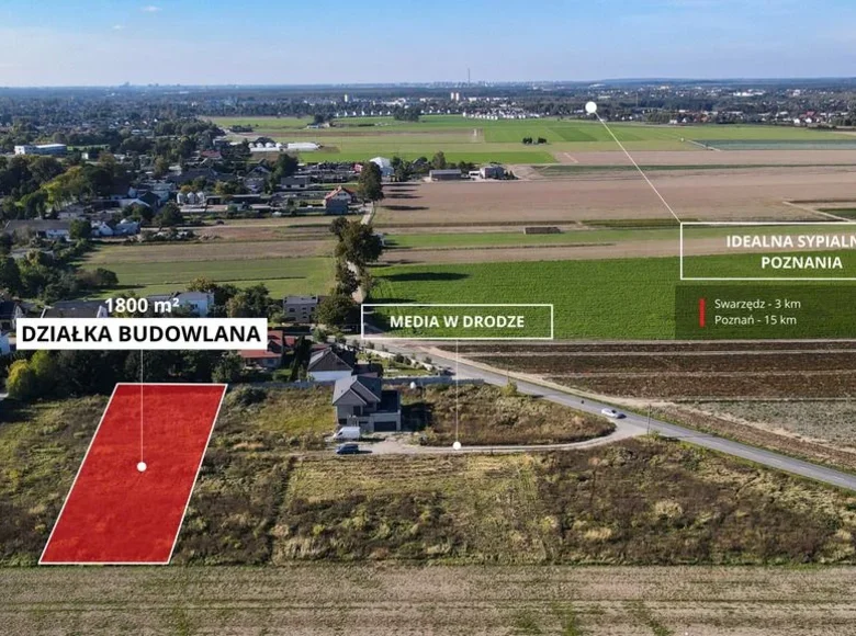 Земельные участки 1 800 м² Lowecin, Польша