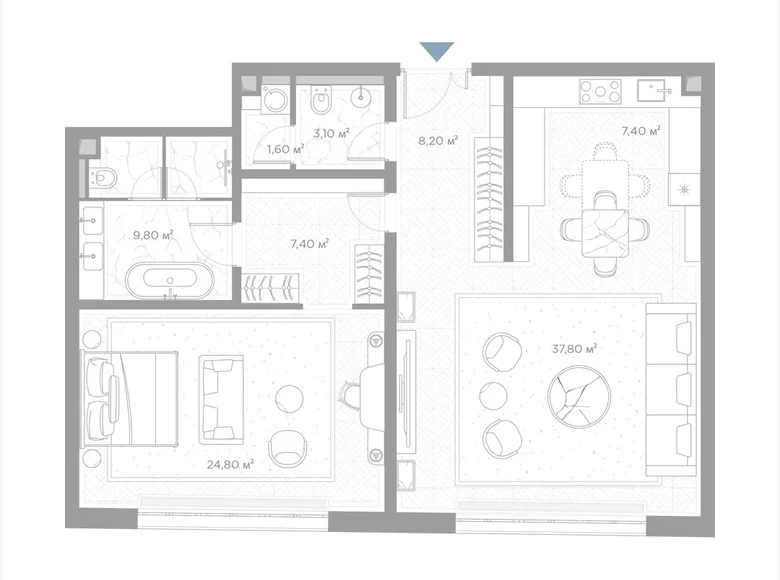 Apartamento 1 habitación 100 m² Moscú, Rusia