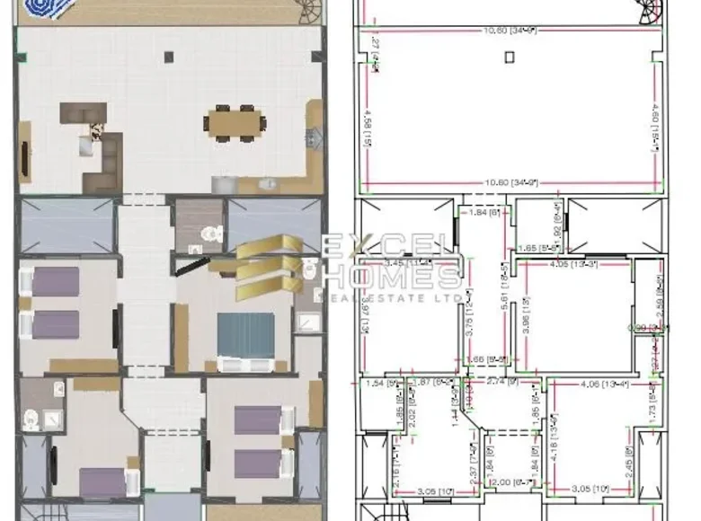 Penthouse 4 Schlafzimmer  Nadur, Malta