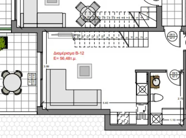 2 bedroom apartment 83 m² Kalyves Polygyrou, Greece