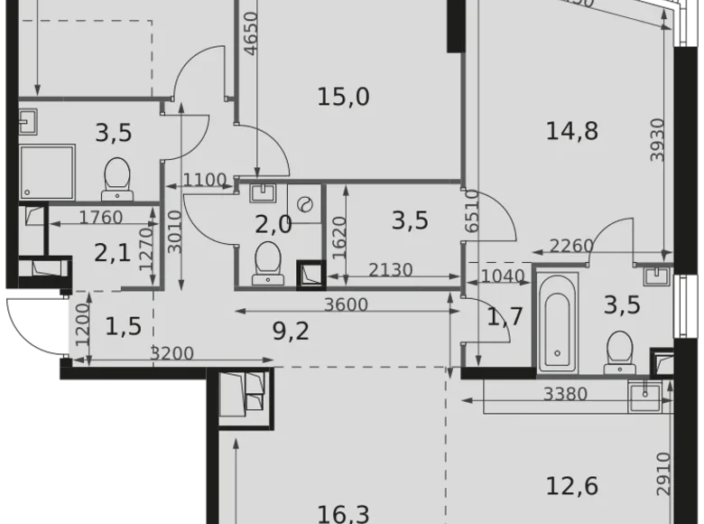Квартира 4 комнаты 100 м² Москва, Россия