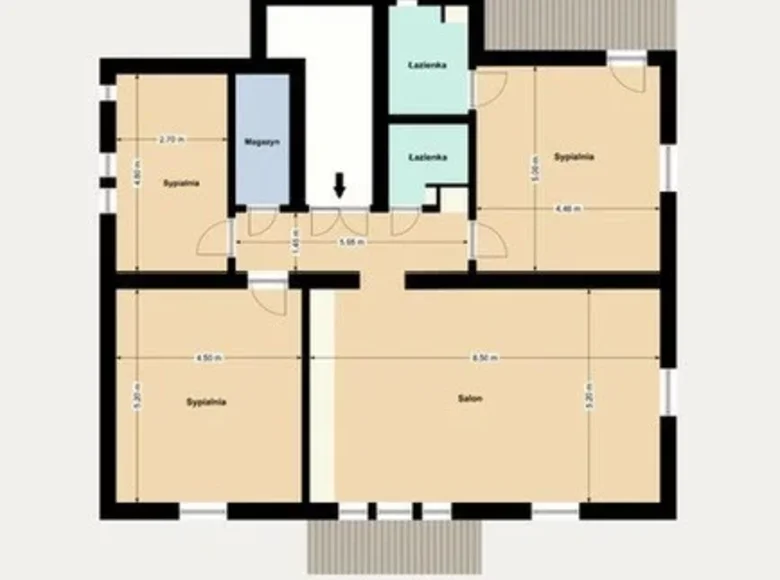 4 room apartment 121 m² Krakow, Poland