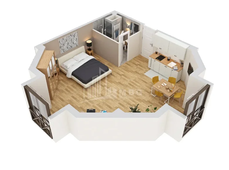 Apartamento 1 habitación 20 m² Tiflis, Georgia