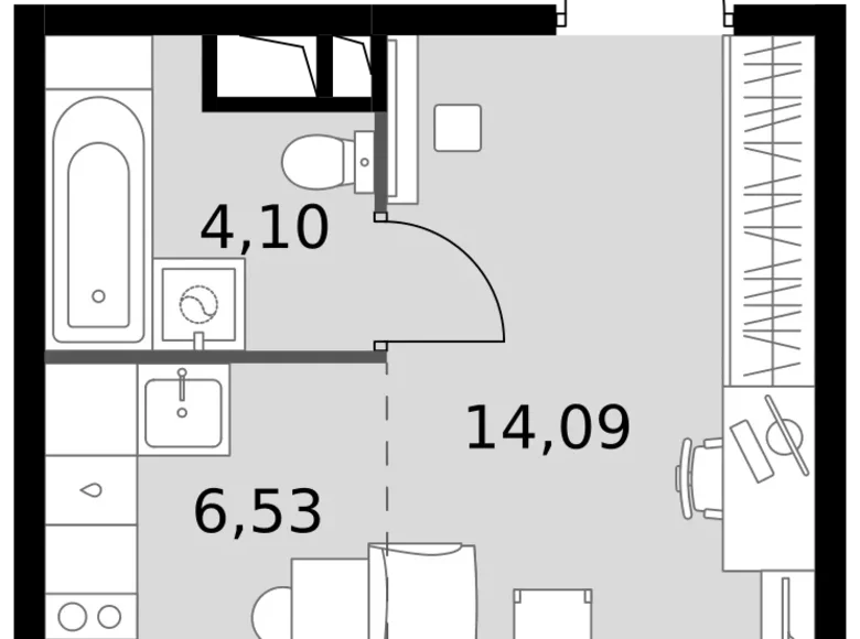 Kawalerka 1 pokój 25 m² Moskwa, Rosja
