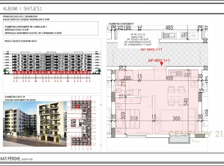Appartement 55 m² Golem, Albanie