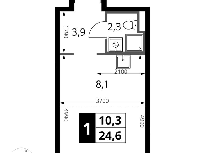 Studio 1 zimmer 25 m² Sapronovo, Russland
