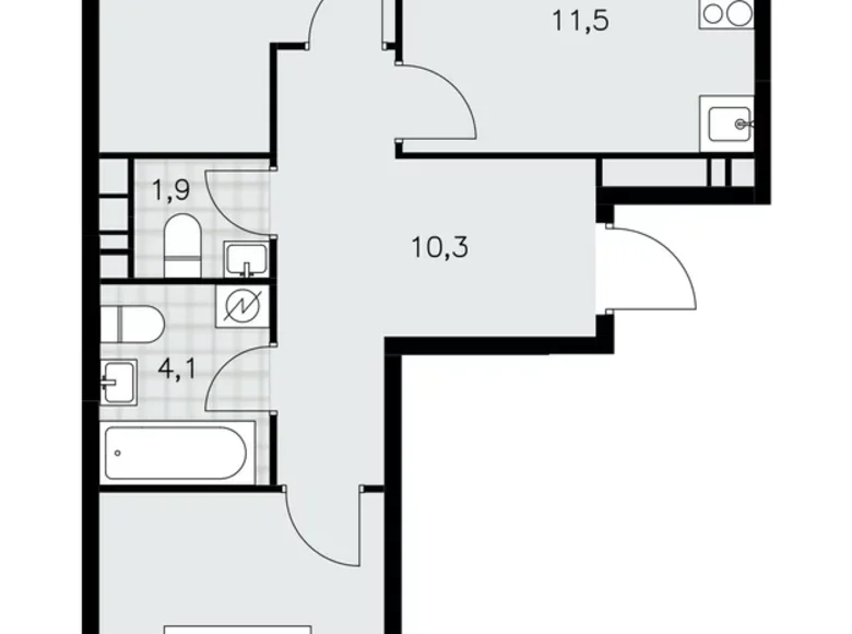 Wohnung 3 zimmer 64 m² Kommunarka, Russland