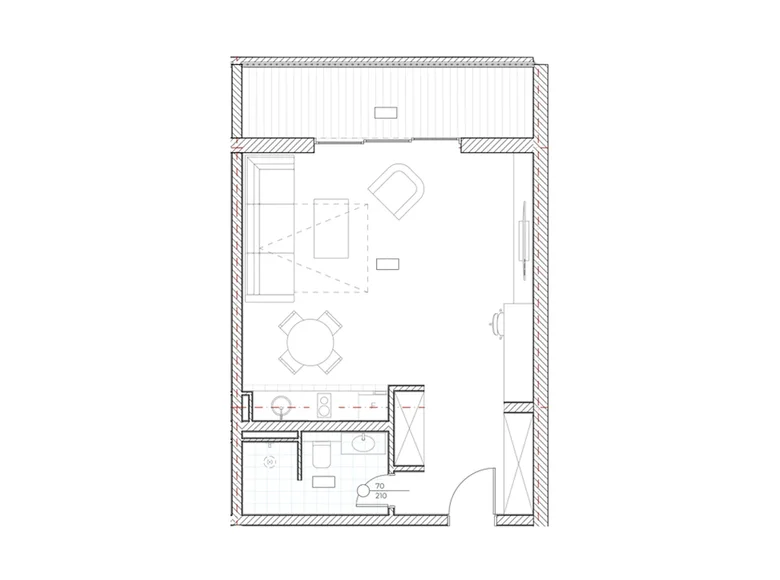 Mieszkanie 1 pokój 51 m² Boreti, Czarnogóra