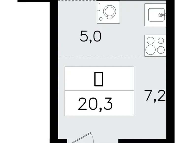Appartement 1 chambre 20 m² Vsevolozhsk, Russie