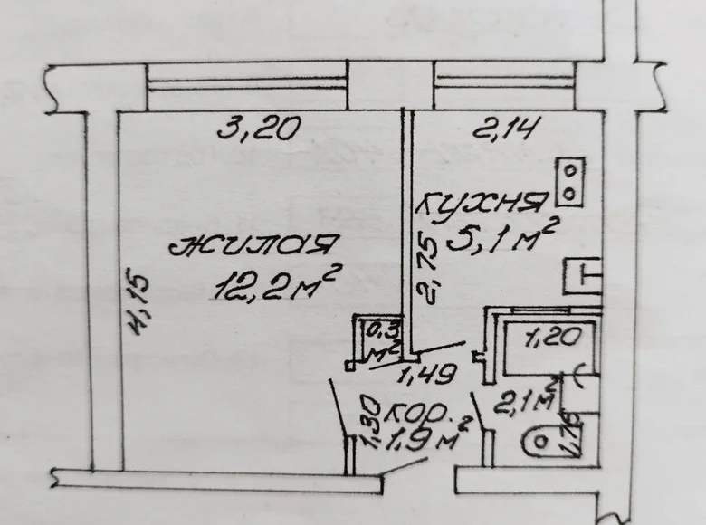 Mieszkanie 1 pokój 22 m² Homel, Białoruś