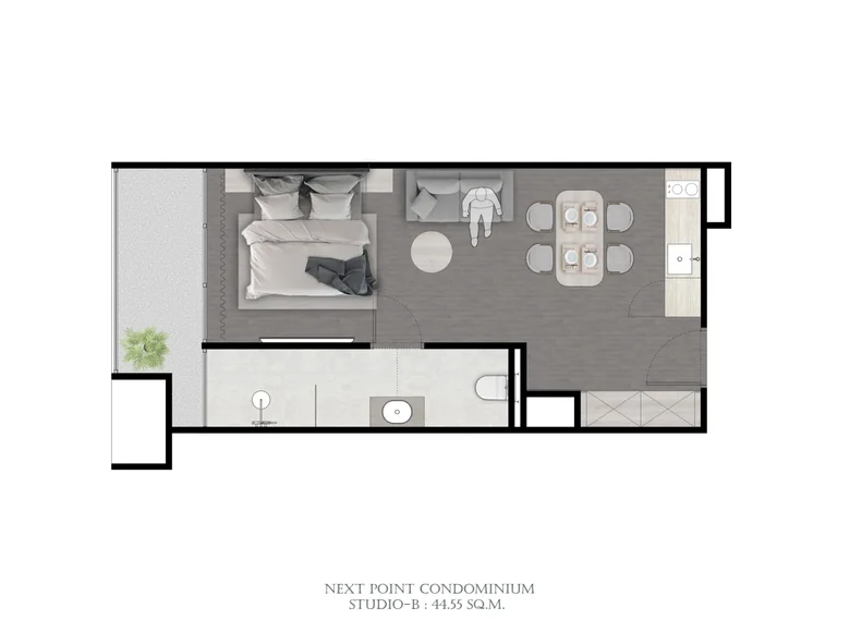 Studio apartment 40 m² Rawai, Thailand