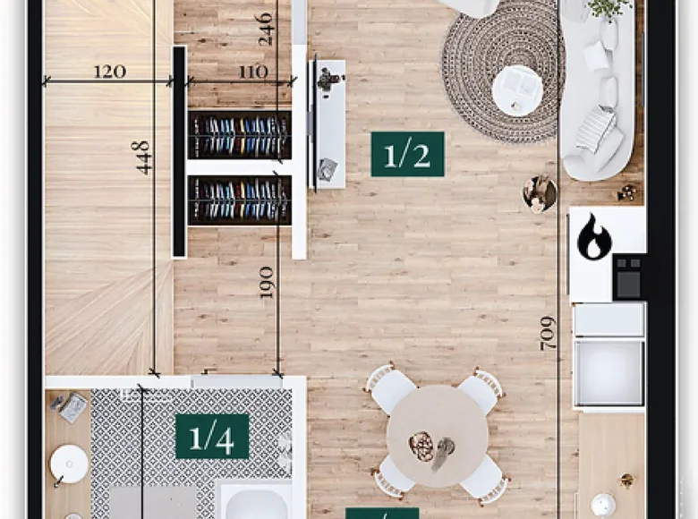 2 room apartment 63 m² Klepacze, Poland