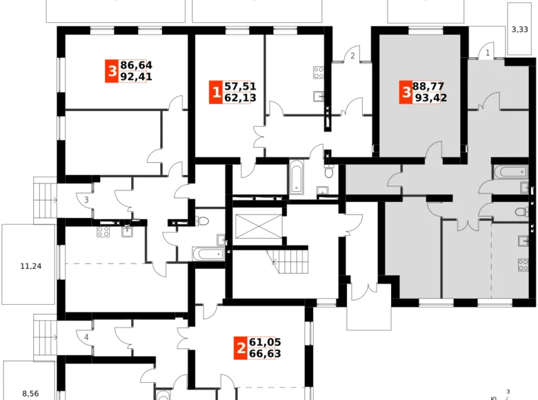 Apartamento 3 habitaciones 98 m² Aprelevka, Rusia