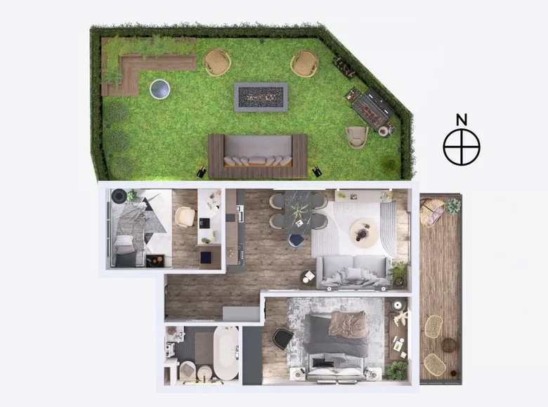 3 room apartment 46 m² Warsaw, Poland