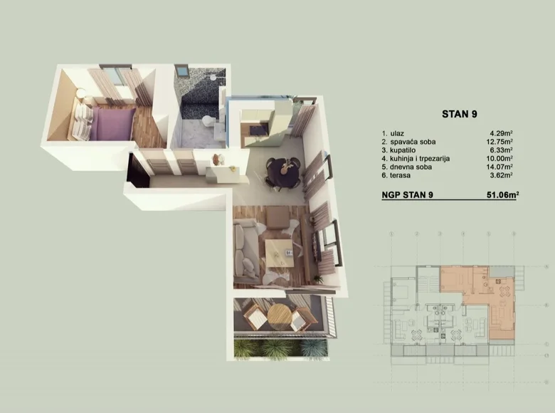 Apartamento 2 habitaciones 109 m² Dobrota, Montenegro