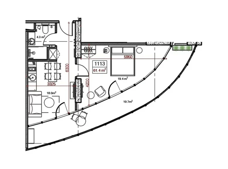 Appartement 2 chambres  Batoumi, Géorgie