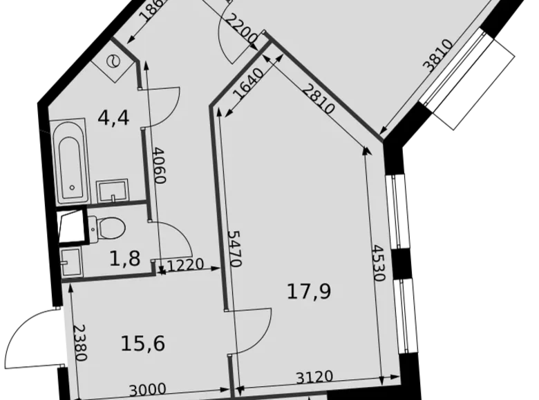 Apartamento 2 habitaciones 70 m² Razvilka, Rusia
