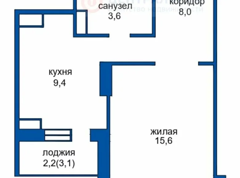Mieszkanie 1 pokój 39 m² Borysów, Białoruś