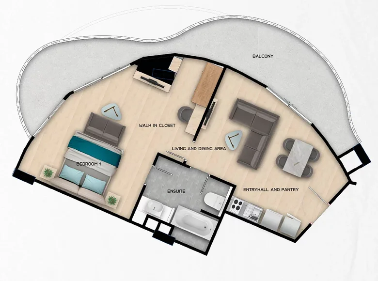 1 room apartment 75 m² Rawai, Thailand