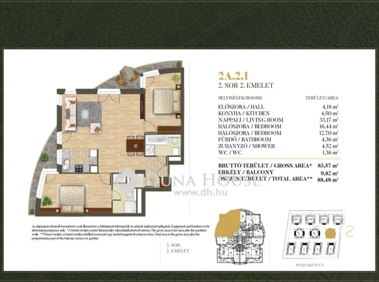 Appartement 88 m² Budapest, Hongrie