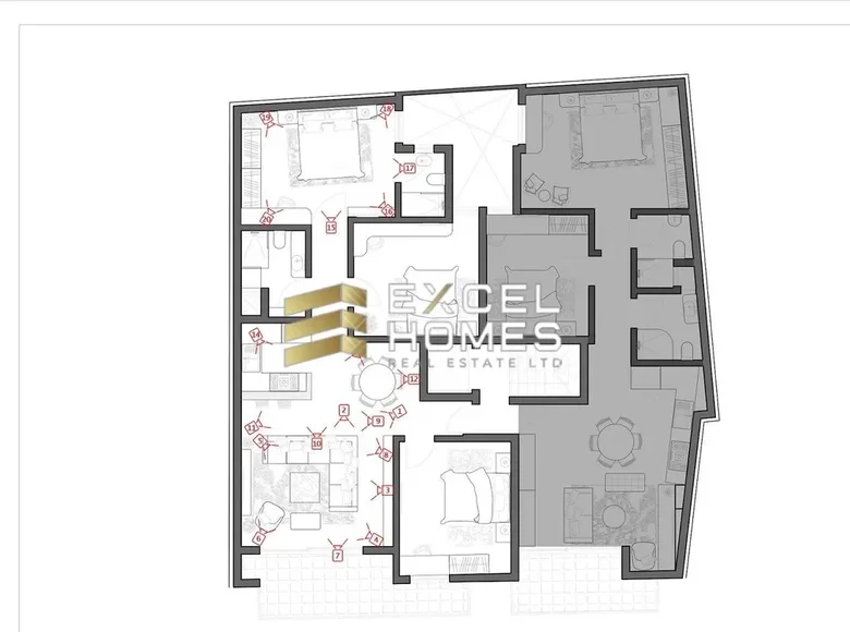 Wohnung 3 Schlafzimmer  Attard, Malta