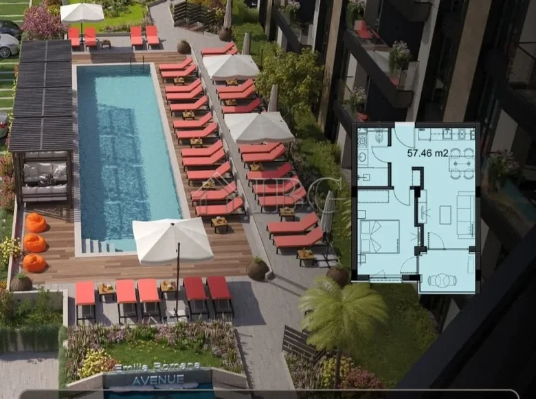 Apartamento 2 habitaciones 57 m² Nesebar, Bulgaria