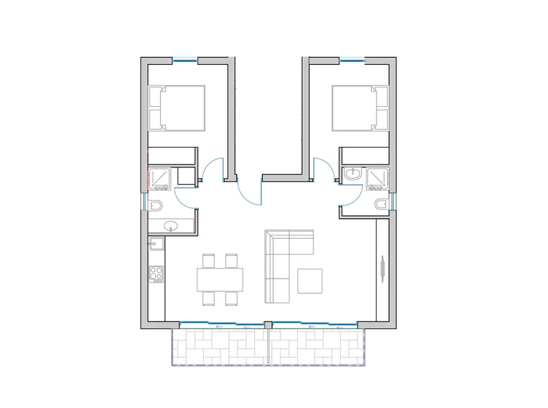 Mieszkanie 3 pokoi 70 m² Dystrykt Brczko, Bośnia i Hercegowina