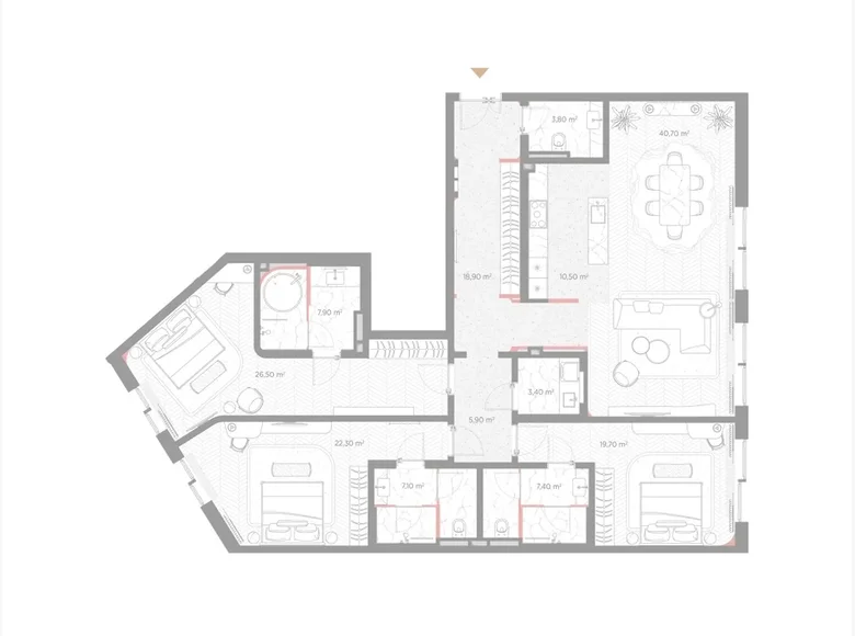 Appartement 3 chambres 174 m² Moscou, Russie