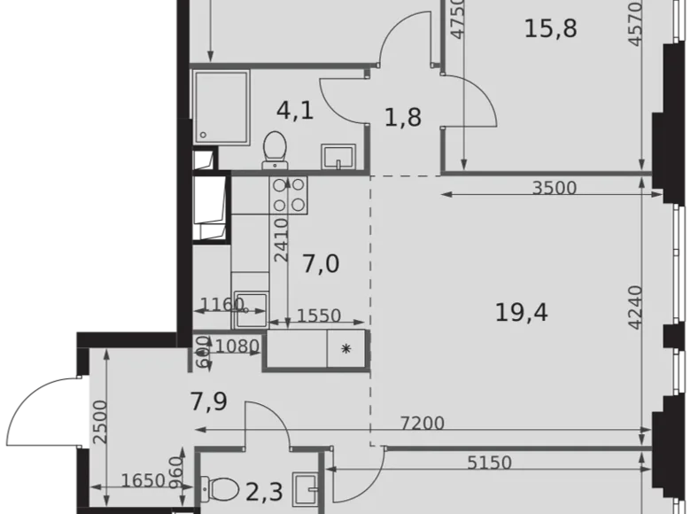 Wohnung 4 zimmer 91 m² Moskau, Russland