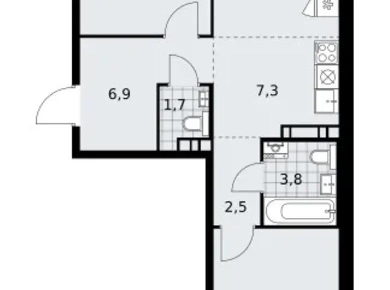 Apartamento 3 habitaciones 60 m² Kommunarka, Rusia