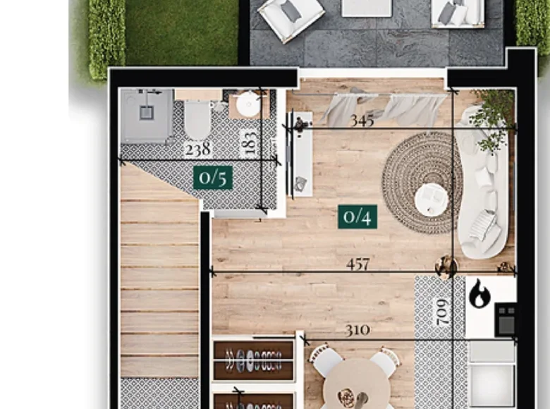 1 room apartment 34 m² Klepacze, Poland