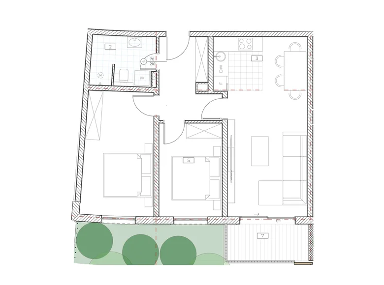 Mieszkanie 2 pokoi 67 m² Boreti, Czarnogóra