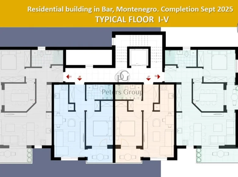 Квартира 3 комнаты 70 м² Бар, Черногория