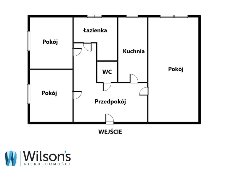 Mieszkanie 3 pokoi 58 m² Warszawa, Polska